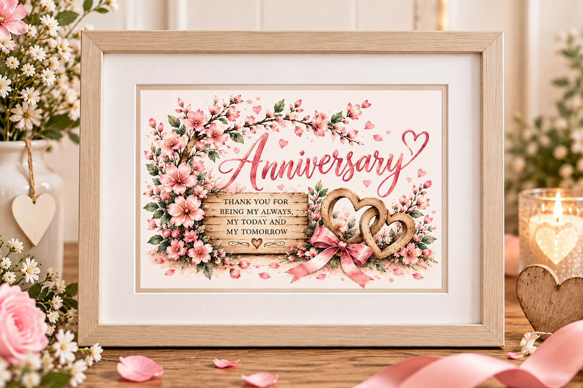 Personalised Quote Anniversary Framed Print