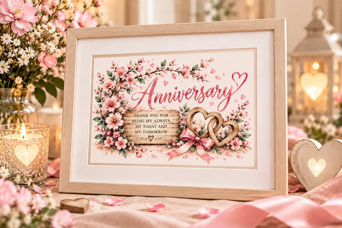 Personalised Quote Anniversary Framed Print