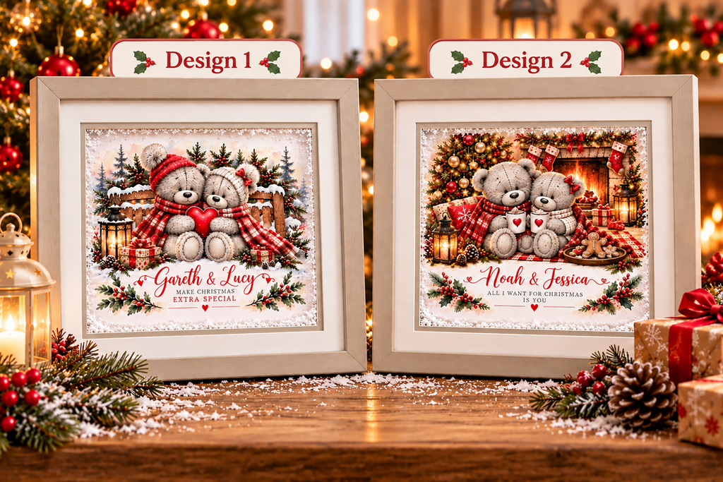 Personalised Christmas Couple Teddy Frame – Our Christmas Together