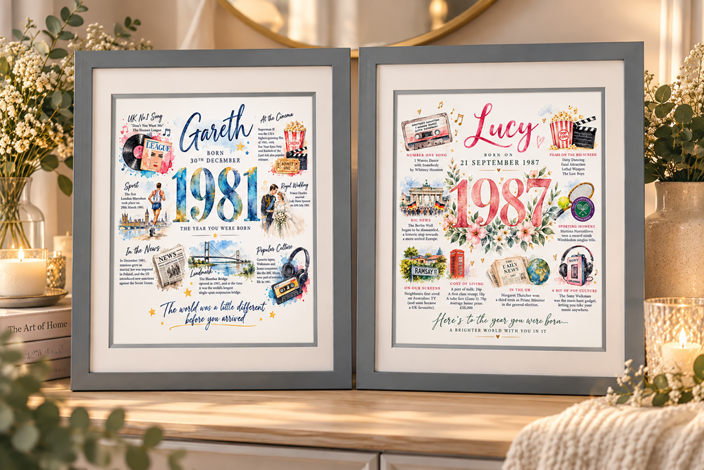 Personalised Year You Were Born Birthday Gift